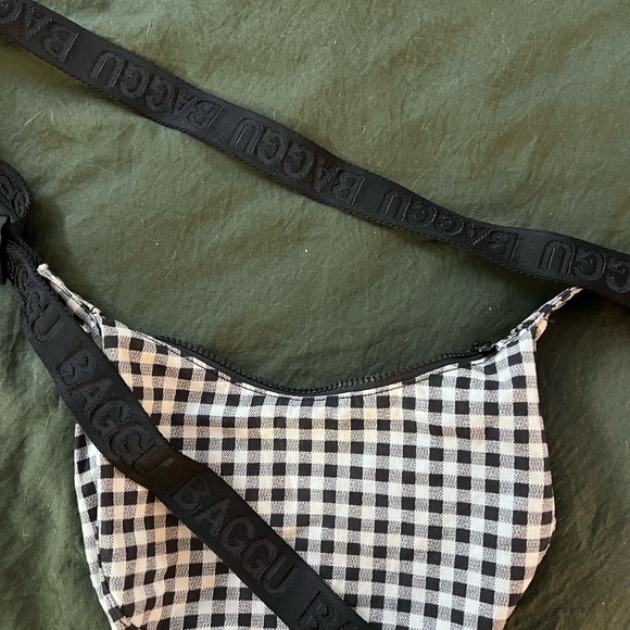 Baggu Monochrome Checkered Crossbody Bag - Picture 1 of 1